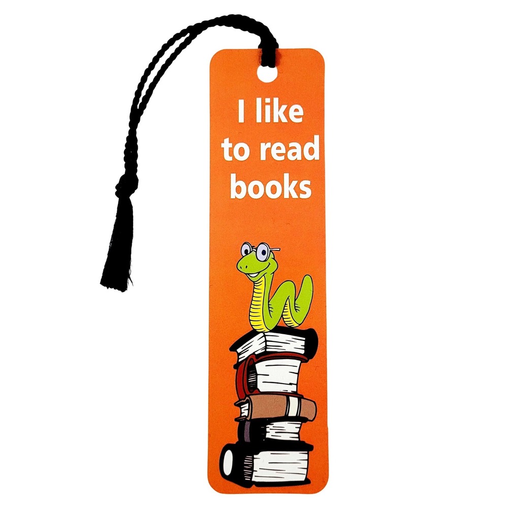 Vintage 90s Bookworm tassel Bookmark I like to Read Books Distinction Britain UK